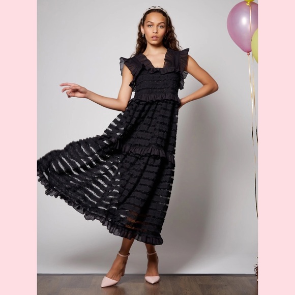 SISTER JANE RUMBA RUFFLE MIDI DRESS - Picture 1 of 4